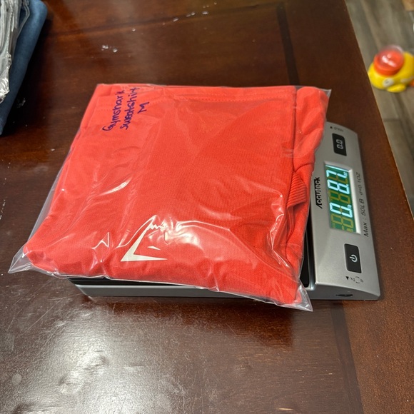 Gymshark Apollo Graphic Cropped Long Sleeve Sweatshirt Orange Size Medium - Picture 8 of 8